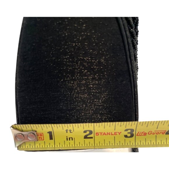 Formal Prom Bridal Evening Shoulder Mini Hand Bag Clutch Purse Black Beaded READ - Picture 10 of 12